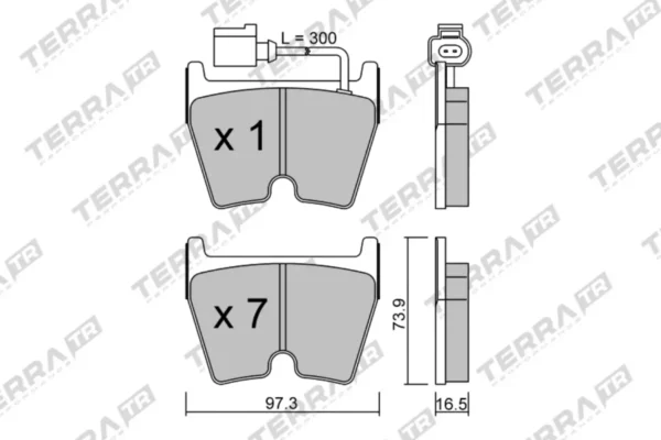 Terra Performance Track Days Front Brake Pads for Audi R8 / VW Phaeton – TP33511TR 3 Terra Performance Track Days Front Brake Pads for Audi R8 / VW Phaeton – TP33511TR Terra Performance Track Days Front Brake Pads for Audi R8 / VW Phaeton – TP33511TR — brake part photo