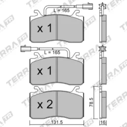 Terra Performance Track Days Front Brake Pads for Alfa Romeo Stelvio Q4 / Alfa Romeo Stelvio – TP34500TR 7 Terra Performance Track Days Front Brake Pads for Alfa Romeo Stelvio Q4 / Alfa Romeo Stelvio – TP34500TR Terra Performance Track Days Front Brake Pads for Alfa Romeo Stelvio Q4 / Alfa Romeo Stelvio – TP34500TR — additional product view