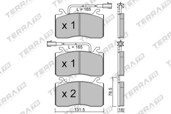 Terra Performance Track Days Front Brake Pads for Alfa Romeo Stelvio Q4 / Alfa Romeo Stelvio – TP34500TR 3 Terra Performance Track Days Front Brake Pads for Alfa Romeo Stelvio Q4 / Alfa Romeo Stelvio – TP34500TR Terra Performance Track Days Front Brake Pads for Alfa Romeo Stelvio Q4 / Alfa Romeo Stelvio – TP34500TR — brake part photo