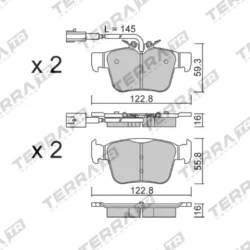 Terra Performance Track Days Rear Brake Pads for Alfa Romeo Stelvio Q4 / Maserati Levante – TP34530TR 7 Terra Performance Track Days Rear Brake Pads for Alfa Romeo Stelvio Q4 / Maserati Levante – TP34530TR Terra Performance Track Days Rear Brake Pads for Alfa Romeo Stelvio Q4 / Maserati Levante – TP34530TR — additional product view