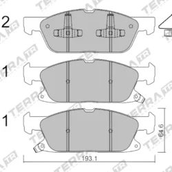Terra Performance Track Days Front Brake Pads for Ford SMax Mk2 / Ford Galaxy Mk3 – TP35010TR 5 Terra Performance Track Days Front Brake Pads for Ford SMax Mk2 / Ford Galaxy Mk3 – TP35010TR Terra Performance Track Days Front Brake Pads for Ford SMax Mk2 / Ford Galaxy Mk3 – TP35010TR — additional product view
