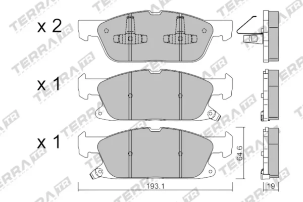 Terra Performance Track Days Front Brake Pads for Ford SMax Mk2 / Ford Galaxy Mk3 – TP35010TR 2 Terra Performance Track Days Front Brake Pads for Ford SMax Mk2 / Ford Galaxy Mk3 – TP35010TR Terra Performance Track Days Front Brake Pads for Ford SMax Mk2 / Ford Galaxy Mk3 – TP35010TR — brake part photo