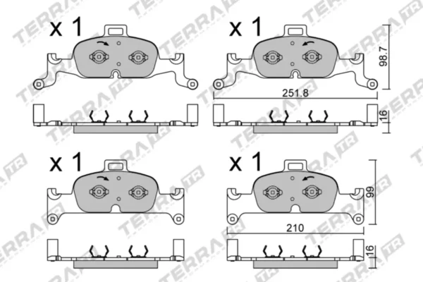 Terra Performance Track Days Front Brake Pads for Audi A4 B9 / Audi A5 B9 – TP35280TR 2 Terra Performance Track Days Front Brake Pads for Audi A4 B9 / Audi A5 B9 – TP35280TR Terra Performance Track Days Front Brake Pads for Audi A4 B9 / Audi A5 B9 – TP35280TR — brake part photo