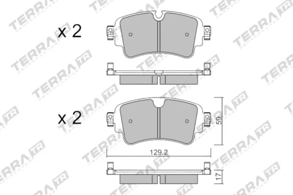 Terra Performance Track Days Rear Brake Pads for Audi A4 B9 / Audi A5 B9 – TP35370TR — brake part photo