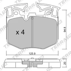 Terra Performance Track Days Front Brake Pads for BMW X4 (G02) / BMW 3 Series (G21) 320 – TP35880TR — additional product view