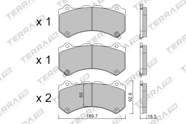 Terra Performance Track Days Front Brake Pads for Nissan GTR (R35) / Nissan GTR (R35) Nismo – TP36180TR 3 Terra Performance Track Days Front Brake Pads for Nissan GTR (R35) / Nissan GTR (R35) Nismo – TP36180TR Terra Performance Track Days Front Brake Pads for Nissan GTR (R35) / Nissan GTR (R35) Nismo – TP36180TR — brake part photo