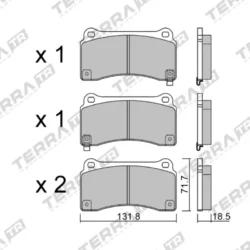 Terra Performance Track Days Brake Pads for Nissan GTR (R35) / Chrysler Viper SRT-10 – TP36210TR — additional product view