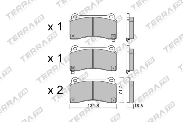 Terra Performance Track Days Brake Pads for Nissan GTR (R35) / Chrysler Viper SRT-10 – TP36210TR — brake part photo