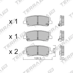 Terra Performance Track Days Rear Brake Pads for Ford Mustang (6th Generation) / Ford Mustang (6th Generation) Mach 1 – TP37020TR 7 Terra Performance Track Days Rear Brake Pads for Ford Mustang (6th Generation) / Ford Mustang (6th Generation) Mach 1 – TP37020TR Terra Performance Track Days Rear Brake Pads for Ford Mustang (6th Generation) / Ford Mustang (6th Generation) Mach 1 – TP37020TR — additional product view