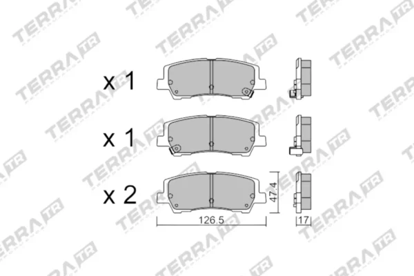 Terra Performance Track Days Rear Brake Pads for Ford Mustang (6th Generation) / Ford Mustang (6th Generation) Mach 1 – TP37020TR 3 Terra Performance Track Days Rear Brake Pads for Ford Mustang (6th Generation) / Ford Mustang (6th Generation) Mach 1 – TP37020TR Terra Performance Track Days Rear Brake Pads for Ford Mustang (6th Generation) / Ford Mustang (6th Generation) Mach 1 – TP37020TR — brake part photo