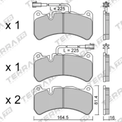 Terra Performance Track Days Front Brake Pads for Alfa Romeo Stelvio Q4 / Alfa Romeo Giulia (952) – TP37532TR 5 Terra Performance Track Days Front Brake Pads for Alfa Romeo Stelvio Q4 / Alfa Romeo Giulia (952) – TP37532TR Terra Performance Track Days Front Brake Pads for Alfa Romeo Stelvio Q4 / Alfa Romeo Giulia (952) – TP37532TR — additional product view