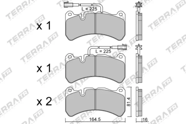 Terra Performance Track Days Front Brake Pads for Alfa Romeo Stelvio Q4 / Alfa Romeo Giulia (952) – TP37532TR 2 Terra Performance Track Days Front Brake Pads for Alfa Romeo Stelvio Q4 / Alfa Romeo Giulia (952) – TP37532TR Terra Performance Track Days Front Brake Pads for Alfa Romeo Stelvio Q4 / Alfa Romeo Giulia (952) – TP37532TR — brake part photo