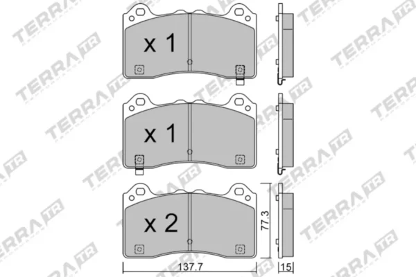 Terra Performance Track Days Front Brake Pads for Ford Focus Mk3 RS – TP38100TR 3 Terra Performance Track Days Front Brake Pads for Ford Focus Mk3 RS – TP38100TR Terra Performance Track Days Front Brake Pads for Ford Focus Mk3 RS – TP38100TR — brake part photo