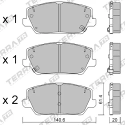 Terra Performance Track Days Front Brake Pads for Hyundai i30 N PD / Hyundai Kona N – TP38730TR 7 Terra Performance Track Days Front Brake Pads for Hyundai i30 N PD / Hyundai Kona N – TP38730TR Terra Performance Track Days Front Brake Pads for Hyundai i30 N PD / Hyundai Kona N – TP38730TR — additional product view