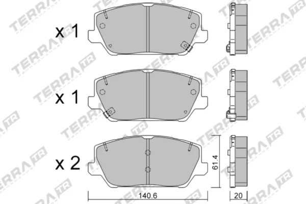 Terra Performance Track Days Front Brake Pads for Hyundai i30 N PD / Hyundai Kona N – TP38730TR 3 Terra Performance Track Days Front Brake Pads for Hyundai i30 N PD / Hyundai Kona N – TP38730TR Terra Performance Track Days Front Brake Pads for Hyundai i30 N PD / Hyundai Kona N – TP38730TR — brake part photo