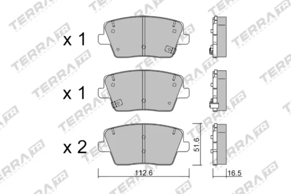 Terra Performance Track Days Rear Brake Pads for Hyundai i30 N PD / Hyundai Kona N – TP38760TR 3 Terra Performance Track Days Rear Brake Pads for Hyundai i30 N PD / Hyundai Kona N – TP38760TR Terra Performance Track Days Rear Brake Pads for Hyundai i30 N PD / Hyundai Kona N – TP38760TR — brake part photo