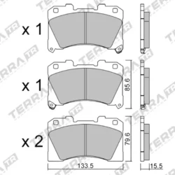 Terra Performance Track Days Front Brake Pads for Toyota GR Yaris – TP40140TR 7 Terra Performance Track Days Front Brake Pads for Toyota GR Yaris – TP40140TR Terra Performance Track Days Front Brake Pads for Toyota GR Yaris – TP40140TR — additional product view