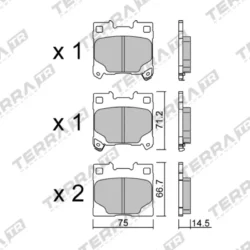 Terra Performance Track Days Rear Brake Pads for Toyota GR Yaris – TP40170TR 7 Terra Performance Track Days Rear Brake Pads for Toyota GR Yaris – TP40170TR Terra Performance Track Days Rear Brake Pads for Toyota GR Yaris – TP40170TR — additional product view
