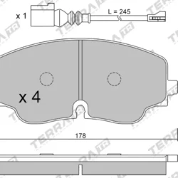 Terra Performance Track Days Front Brake Pads for Audi S3 8Y / VW Golf R Mk8 – TP40980TR 7 Terra Performance Track Days Front Brake Pads for Audi S3 8Y / VW Golf R Mk8 – TP40980TR Terra Performance Track Days Front Brake Pads for Audi S3 8Y / VW Golf R Mk8 – TP40980TR — additional product view