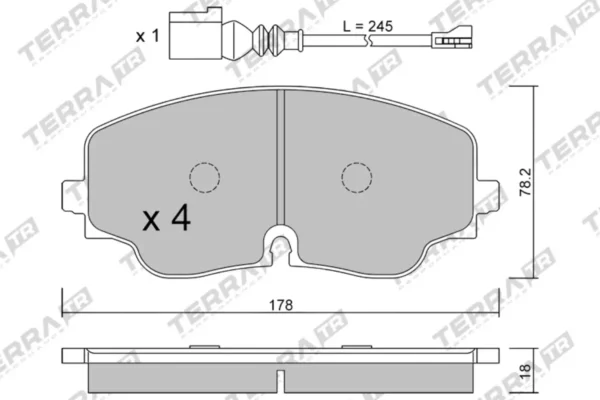Terra Performance Track Days Front Brake Pads for Audi S3 8Y / VW Golf R Mk8 – TP40980TR 3 Terra Performance Track Days Front Brake Pads for Audi S3 8Y / VW Golf R Mk8 – TP40980TR Terra Performance Track Days Front Brake Pads for Audi S3 8Y / VW Golf R Mk8 – TP40980TR — brake part photo