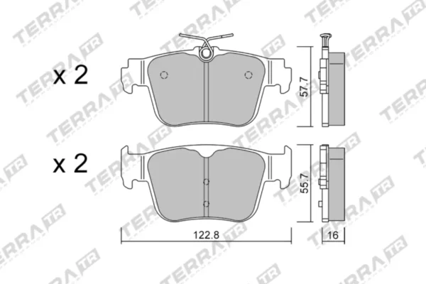 Terra Performance Track Days Rear Brake Pads for Škoda Octavia (NX) / CUPRA Formentor – TP41010TR — brake part photo