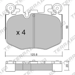 Terra Performance Track Days Front Brake Pads for BMW X3 (G01) / BMW X4 (G02) – TP44190TR — additional product view