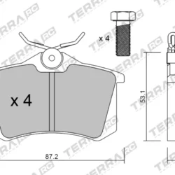 Terra Performance Race Rear Brake Pads for VW Passat (B5) / SEAT Toledo – TP4561RC — additional product view