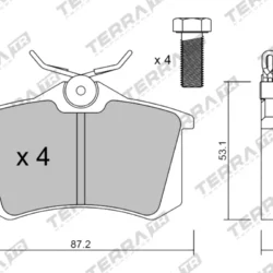 Terra Performance Track Days Rear Brake Pads for VW Passat (B5) / SEAT Toledo – TP4561TR 9 Terra Performance Track Days Rear Brake Pads for VW Passat (B5) / SEAT Toledo – TP4561TR Terra Performance Track Days Rear Brake Pads for VW Passat (B5) / SEAT Toledo – TP4561TR — additional product view