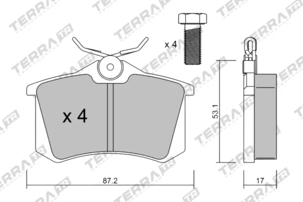 Terra Performance Track Days Rear Brake Pads for VW Passat (B5) / SEAT Toledo – TP4561TR 4 Terra Performance Track Days Rear Brake Pads for VW Passat (B5) / SEAT Toledo – TP4561TR Terra Performance Track Days Rear Brake Pads for VW Passat (B5) / SEAT Toledo – TP4561TR — brake part photo