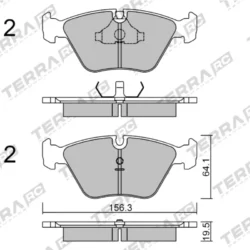 Terra Performance Race Front Brake Pads for BMW M5 E34 / BMW M3 E36 – TP5220RC 5 Terra Performance Race Front Brake Pads for BMW M5 E34 / BMW M3 E36 – TP5220RC Terra Performance Race Front Brake Pads for BMW M5 E34 / BMW M3 E36 – TP5220RC — additional product view