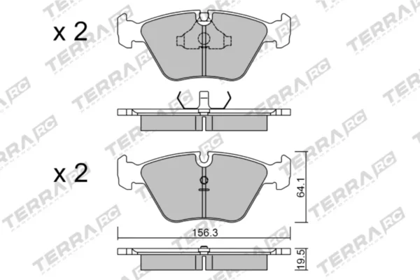 Terra Performance Race Front Brake Pads for BMW M5 E34 / BMW M3 E36 – TP5220RC 2 Terra Performance Race Front Brake Pads for BMW M5 E34 / BMW M3 E36 – TP5220RC Terra Performance Race Front Brake Pads for BMW M5 E34 / BMW M3 E36 – TP5220RC — brake part photo