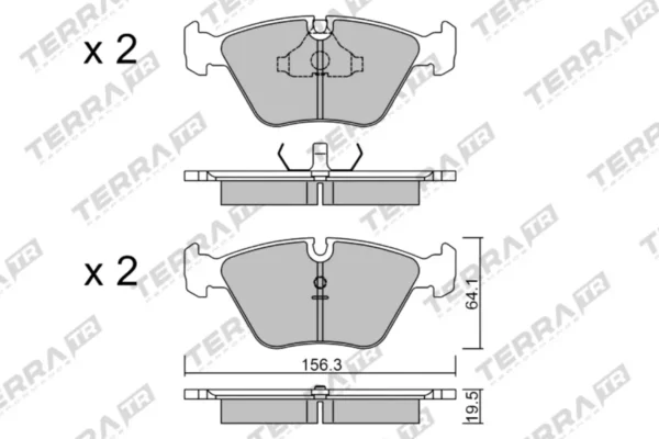 Terra Performance Track Days Front Brake Pads for BMW M5 E34 / BMW M3 E36 – TP5220TR 2 Terra Performance Track Days Front Brake Pads for BMW M5 E34 / BMW M3 E36 – TP5220TR Terra Performance Track Days Front Brake Pads for BMW M5 E34 / BMW M3 E36 – TP5220TR — brake part photo