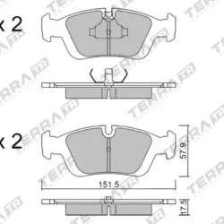 Terra Performance Track Days Front Brake Pads for BMW 3 Series (E36) 318 / BMW 3 Series (E36) 316 – TP5280TR — additional product view