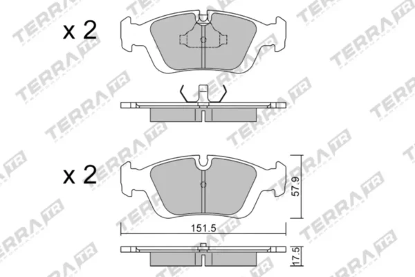 Terra Performance Track Days Front Brake Pads for BMW 3 Series (E36) 318 / BMW 3 Series (E36) 316 – TP5280TR — brake part photo
