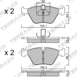 Terra Performance Race Front Brake Pads for BMW X3 (E83) / Mg ZT – TP7980RC 5 Terra Performance Race Front Brake Pads for BMW X3 (E83) / Mg ZT – TP7980RC Terra Performance Race Front Brake Pads for BMW X3 (E83) / Mg ZT – TP7980RC — additional product view