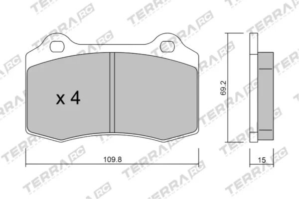 Terra Performance Race Brake Pads for Cadillac STS Performance Package J56 / Hyundai Genesis Coupe – TP9302RC 3 Terra Performance Race Brake Pads for Cadillac STS Performance Package J56 / Hyundai Genesis Coupe – TP9302RC Terra Performance Race Brake Pads for Cadillac STS Performance Package J56 / Hyundai Genesis Coupe – TP9302RC — brake part photo