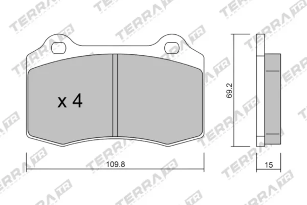 Terra Performance Track Days Brake Pads for Cadillac STS Performance Package J56 / Hyundai Genesis Coupe – TP9302TR 3 Terra Performance Track Days Brake Pads for Cadillac STS Performance Package J56 / Hyundai Genesis Coupe – TP9302TR Terra Performance Track Days Brake Pads for Cadillac STS Performance Package J56 / Hyundai Genesis Coupe – TP9302TR — brake part photo