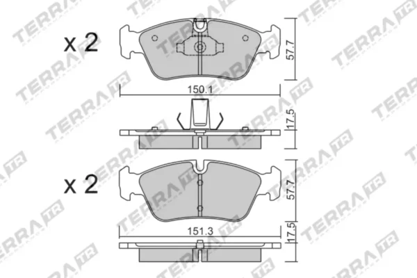 Terra Performance Track Days Front Brake Pads for BMW Z4 E85 / BMW 3 Series (E46) 320 – TP9570TR 2 Terra Performance Track Days Front Brake Pads for BMW Z4 E85 / BMW 3 Series (E46) 320 – TP9570TR Terra Performance Track Days Front Brake Pads for BMW Z4 E85 / BMW 3 Series (E46) 320 – TP9570TR — brake part photo